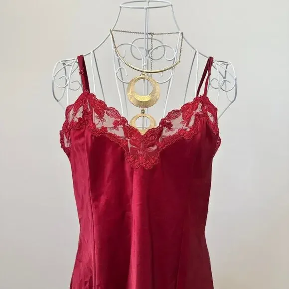 INSANE vintage y2k Victoria’s Secret red mini slip dress - Picture 2 of 5